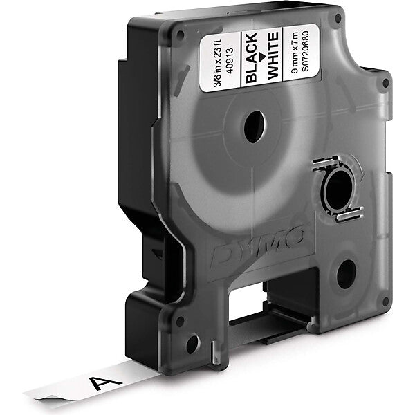 NWL D1 Schriftband 9mm/7m schwarz auf weiß 40913